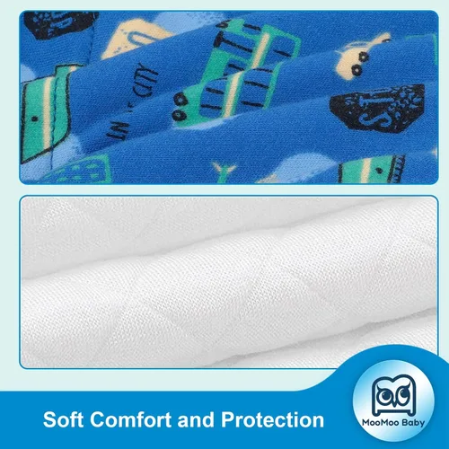 Vista 3 de MooMoo Baby 6 paquetes de ropa interior absorbente para entrenamiento para niños pequeños, pantalones de entrenamiento para niños pequeños 2T-9T