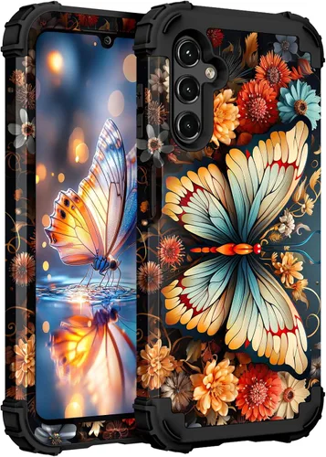 Vista 7 de Hocase Funda para Galaxy A37 5G, protección resistente a prueba de golpes, parachoques de goma de silicona suave+funda protectora híbrida