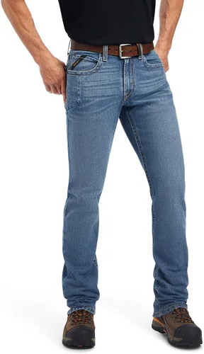 Vista 5 de Ariat Jeans Rebar M4 de tiro bajo DuraStretch Edge para hombre Bodie.