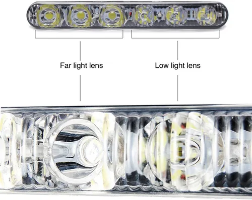 Vista 3 de Juego de 2 piezas de luces LED de alta potencia para conducción diurna, faros antiniebla LED para coche, ajuste universal