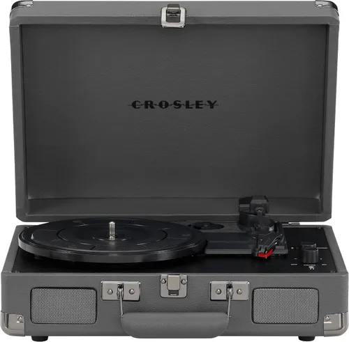 Vista 21 de Crosley CR8005F-AC Cruiser Plus - Tocadiscos vintage de 3 velocidades con Bluetooth, tipo maletín, reproductor de discos de vinilo, tablero