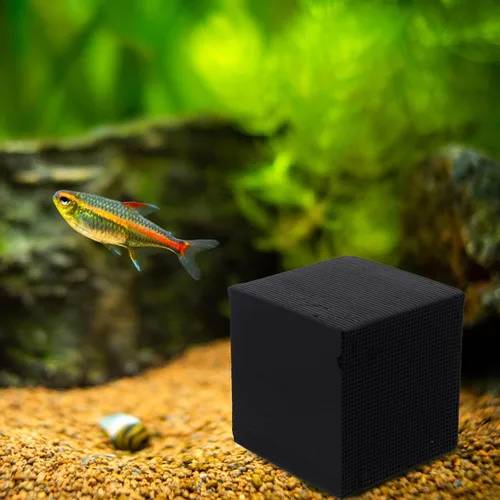 Vista 8 de Ipetboom Cubo purificador de agua, cubo de agua para acuario, fuente de pecera, filtro de carbón activado, 3.93 pulgadas, limpiador de bloques
