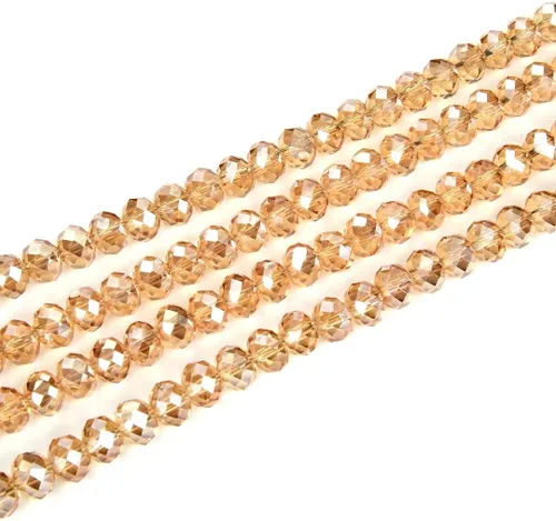 Vista 17 de 500 piezas de cuentas de cristal checo facetadas rondelle de 4 mm, pequeñas y diminutas, espaciadoras a granel, color amatista púrpura para hacer