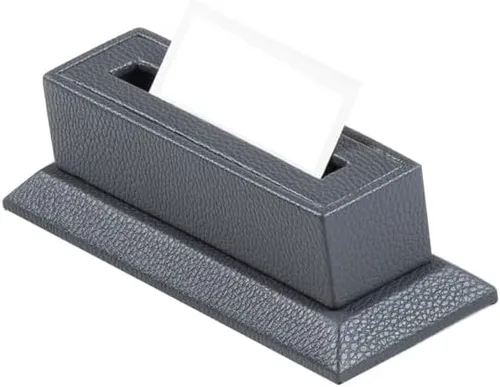 Vista 7 de Juego de organizador de escritorio de cuero regenerado, tapete de escritorio ejecutivo de 12 piezas, placa de nombre, bolígrafos, posavasos