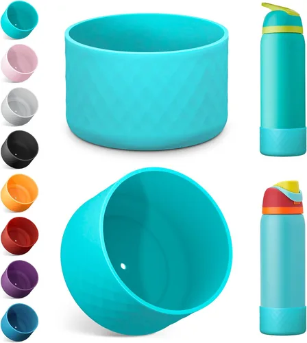 Vista 12 de Airboat 2 botas de silicona para botella de agua Owala de 24 onzas, funda protectora antideslizante para botellas de acero inoxidable, aptas