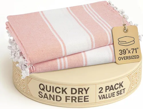 Vista 16 de LANE LINEN Toalla de Playa, Paquete de 2 Toallas de Playa de Gran Tamaño, 39"x71", Toallas de Piscina de Secado Rápido para Adultos, Absorbentes a