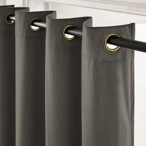 Vista 27 de Lazzzy Cortinas opacas de terciopelo beige de 84 pulgadas de largo con aislamiento térmico para oscurecer la habitación, cortinas forradas de lujo