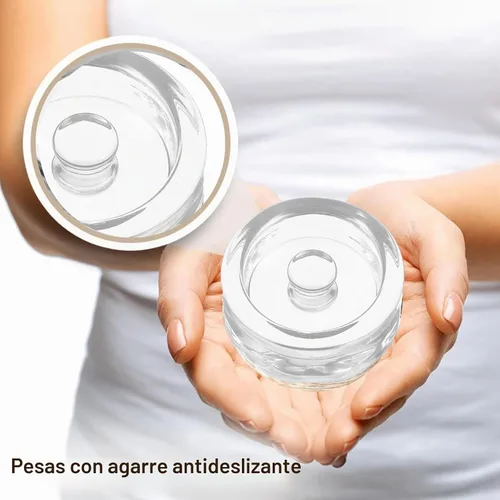 Vista 6 de Pesas de vidrio de fermentación con mango de fácil agarre para frascos Mason, sin plomo, lavables (2 piezas)