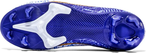 Vista 4 de Biayvisas Tacos de fútbol para hombre y mujer, zapatos de fútbol para interiores, botines altos TF FG, botas de fútbol anchas para entrenamiento