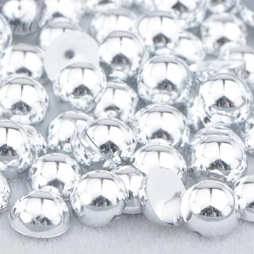 Vista 12 de 5000 PIEZAS de 4mm de Perlas Planas para Artesanía Oro, Perlas de Media Ronda de Imitación a Granel para Proyectos de Manualidades, Perlas de Parte