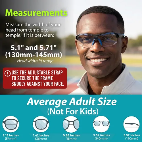 Vista 4 de BLUE CUT Sports Safety Goggles Interchangeable Sun Lens Anti Fog UV Protection Indoor Outdoor Pickleball Cycling Basketball