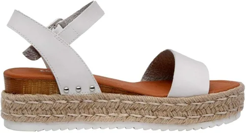 Vista 4 de CUSHIONAIRE Melissa - Sandalias de cuña tipo alpargata para mujer