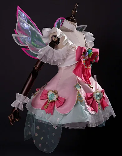 Vista 2 de miccostumes Bonito vestido para mujer y niña con cuello y orejas
