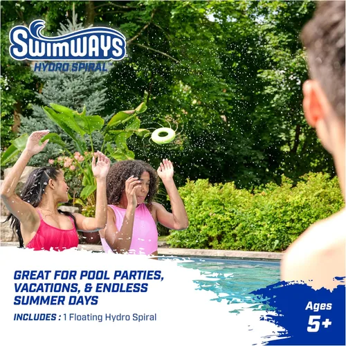 Vista 2 de SwimWays Hydro Spiral, juguetes de piscina para niños y adultos, anillo de lanzamiento para playa, lago y piscina, juguetes al aire libre para niños