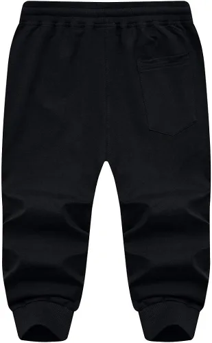 Vista 4 de MAGNIVIT Pantalones capri deportivos 34 para hombre para entrenamiento gimnasio debajo de la rodilla bolsillos con cremallera
