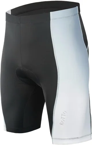 Vista 14 de ROTTO Pantalones cortos de ciclismo para hombre con acolchado de esponja y gel para ciclismo de carretera y MTB 01 Negro/Bolsillos