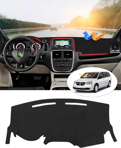 Vista 45 de CARTIST Cubierta negra para salpicadero para Toyota Solara 2004-2008, antideslizante, antirreflejo, protección UV, tapete interior de primera calidad