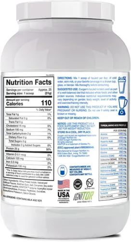 Vista 4 de Evogen Isoject - Aislado de proteína de suero Proteína de suero en polvo ultra pura con enzimas encendedoras, BCA y EAA Absorción y recuperación