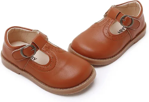 Vista 4 de SOFMUO Zapatos Mary Jane para niña pequeña, zapatos de ballet con lazo para niñas, fiesta, escuela, boda, uniforme de princesa, zapatos de vestir