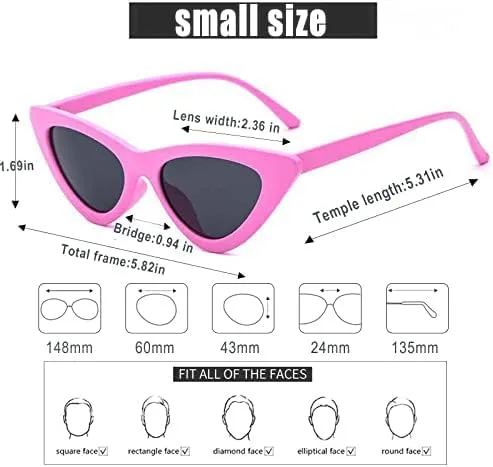 Vista 5 de Clout - Gafas de sol estilo vintage estilo retro con ojo de gato para mujer