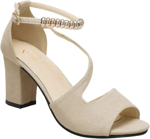 Vista 3 de Sandalias de senderismo para mujer, sandalias de cuero, sandalias de verano de moda, sandalias de tacón alto con zapatos brillantes de mujer