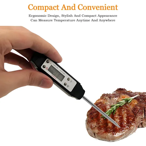 Vista 5 de Termómetro de carne – Termómetro digital de alimentos para cocinar cocina – Calibración automática estilo bolígrafo termómetro electrónico