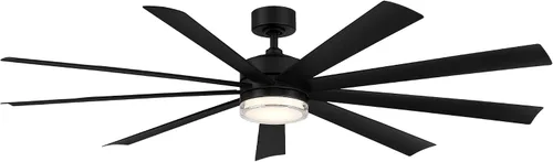Vista 14 de Wynd XL - Ventilador de techo inteligente de 9 aspas para interiores y exteriores, 72 pulgadas, bronce con kit de luz LED de 2700 K y control