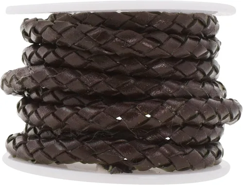 Vista 9 de Mandala Crafts Bolo - Cordón de cuero trenzado para manualidades Bolo, 6.5 pies, redondo, de cuero trenzado genuino, cuerda de cuero de 0.236 in