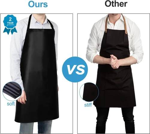 Vista 7 de Gotega Waterproof Rubber Vinyl Apron Adjustable Dishwasher Apron - Apron for Women Men Heavy Duty Work Apron