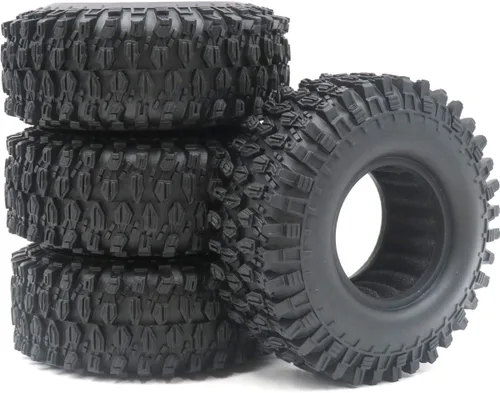 Vista 3 de HOBBYSOUL Neumáticos RC de 1.9 pulgadas de Goma Blanda de Altura 108mm / 4.25 pulgadas para RC Axial SCX10 y Otros Camiones de Barro de Escala 1/10