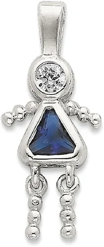 Vista 9 de Collar de plata de ley 925 con circonita cúbica de septiembre para niña collar con dije de piedra natal para niños joyería fina para mujer regalos