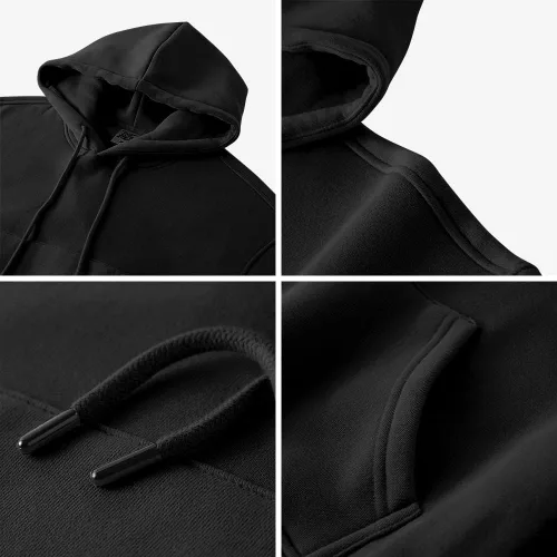 Vista 5 de Dnzzs Sudadera corta con capucha para mujer, sudadera corta de manga larga, forro polar, casual, con bolsillo