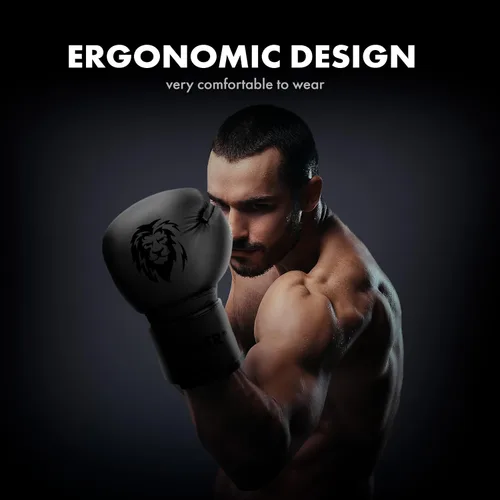 Vista 4 de Guantes de boxeo FIGHTR® Pro hechos de cuero genuino Para hombres y mujeres para boxeo, MMA, Muay Thai, Kickboxing y artes marciales 10 12 14 16