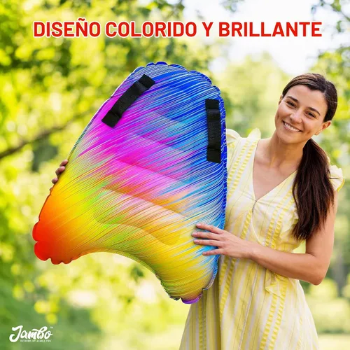 Vista 7 de JAMBO Tabla de surf inflable con asas, tabla de boogie para playa, tabla de surf flotante, flotadores de piscina, juguete de playa para niños