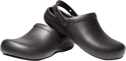 Vista 6 de Zapatos de cocina resistentes al agua para cocinero de enfermería y cocina, jardín, baño, antideslizantes, zapatos de trabajo de seguridad