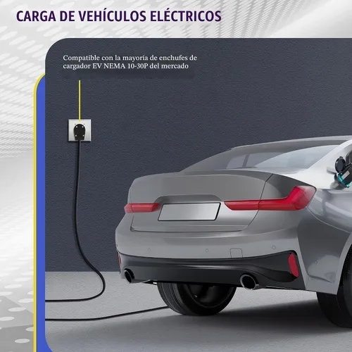 Vista 4 de ENERLITES Toma de secadora 30A, NEMA 10-30R, 125/250V, negro con placa