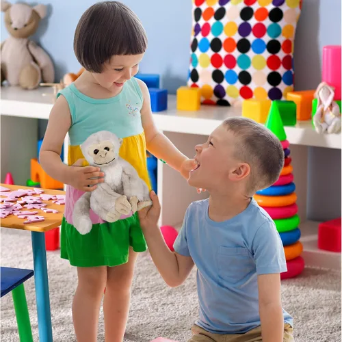 Vista 6 de DolliBu - Mono ardilla, juguete de peluche súper suave, 12 pulgadas