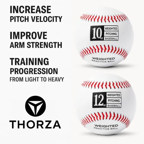 Vista 3 de Thorza Weighted Baseballs for Throwing - Training Balls to Help Increase Pitch Velocity