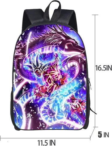 Vista 2 de Ynw Mochilas unisex Anime Bolsa de viaje Mochila de dibujos animados Multifunción 3d Print Daypack, A