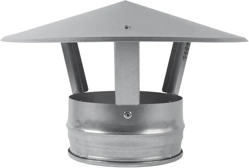 Vista 12 de Vent Systems Tapa redonda de ventilación de techo de 4 pulgadas, protector de lluvia de chimenea de acero galvanizado con escudo contra el viento