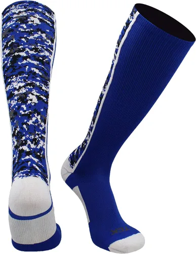 Vista 13 de TCK Calcetines de béisbol y fútbol americano de camuflaje digital para jóvenes, niños y hombres - Longitud por encima de la pantorrilla Negro
