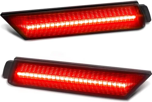 Vista 7 de Lámparas de reflector de marcador lateral LED de lente ahumada para parachoques delantero compatibles con Chevy Camaro ámbar 2010 a 2015 - Paquete