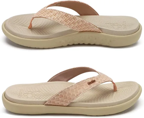 Vista 8 de KuaiLu - Sandalias para mujer, cómodas, buenas para fascitis plantar, buen soporte del arco, estilo pata de gallo, para interior o exterior en verano