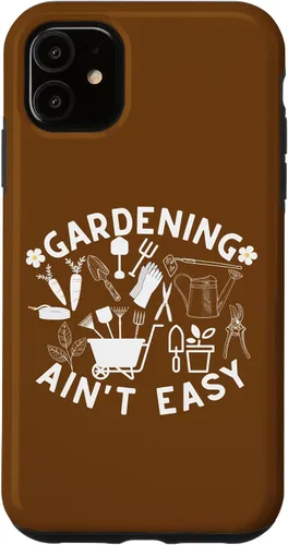Vista 5 de Funda gráfica de jardinero con diseño floral vintage para iPhone 14 Gardening Ain't Easy