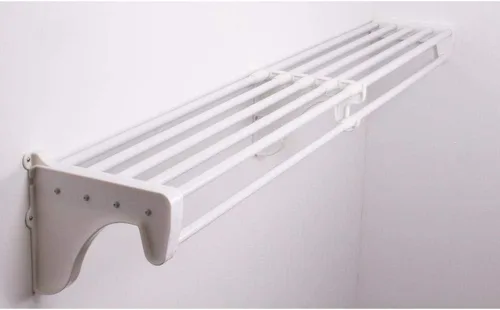 Vista 9 de EZ SHELF - Estante de armario con barra para colgar – Ampliable de 42.5 a 75 pulgadas, color plateado, estantes de armario – Fuerte, soporta 200