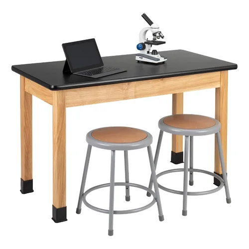 Vista 7 de Learniture Mesa de laboratorio científico con parte superior laminada de alta presión (24 pulgadas de ancho x 48 pulgadas de largo)
