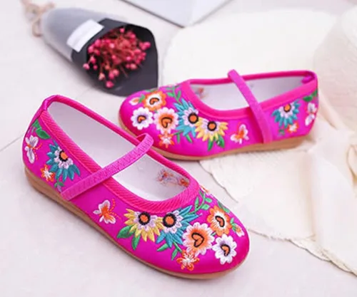 Vista 8 de Mirabel Shoes, Mirabel Shoes Encanto for Girls, Girls Dress Shoes Ballet Costume Shoes for Girls Comfy Low Heel Round Toe Flat Shoes with Floral