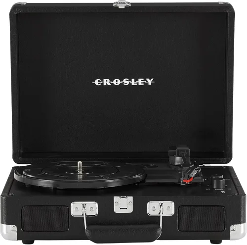 Vista 35 de Crosley CR8005F-AC Cruiser Plus - Tocadiscos vintage de 3 velocidades con Bluetooth, tipo maletín, reproductor de discos de vinilo, tablero