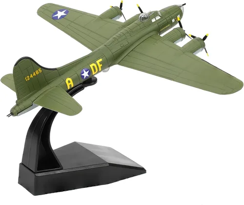 Vista 8 de NUOTIE Escala 1/72 B-17 Fortress Bomber (pintura verde) Pre-construcción de avión de guerra vintage de la Segunda Guerra Mundial avión de guerra