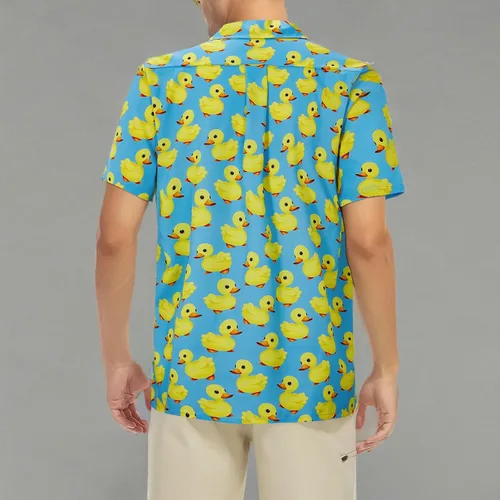Vista 101 de Camisa hawaiana para hombre, con estampado floral, cómoda, con botones, casual, manga corta, ropa de playa para hombre